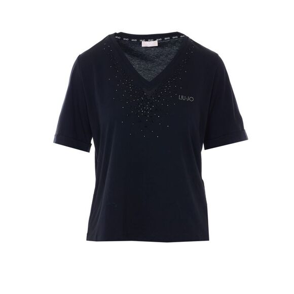 Liu Jo Women T-Shirt With Rhinestones